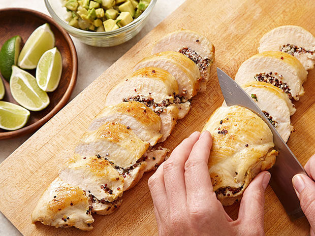 Quinoa Lime Stuffed Chicken Breasts Step 4