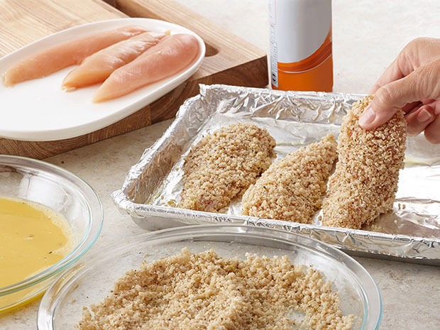 Air Fryer Gluten-Free Quinoa Crusted Chicken Tenders Step 3