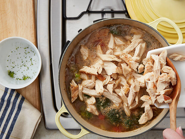 Chicken, Quinoa and Broccoli Soup Step 3
