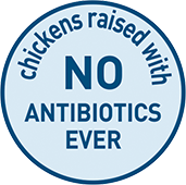 chickens raised with no antibiotics ever