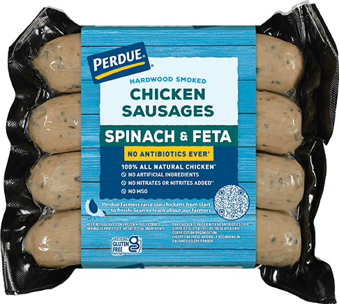 PERDUE® NAE SPINACH AND FETA CHICKEN SAUSAGE