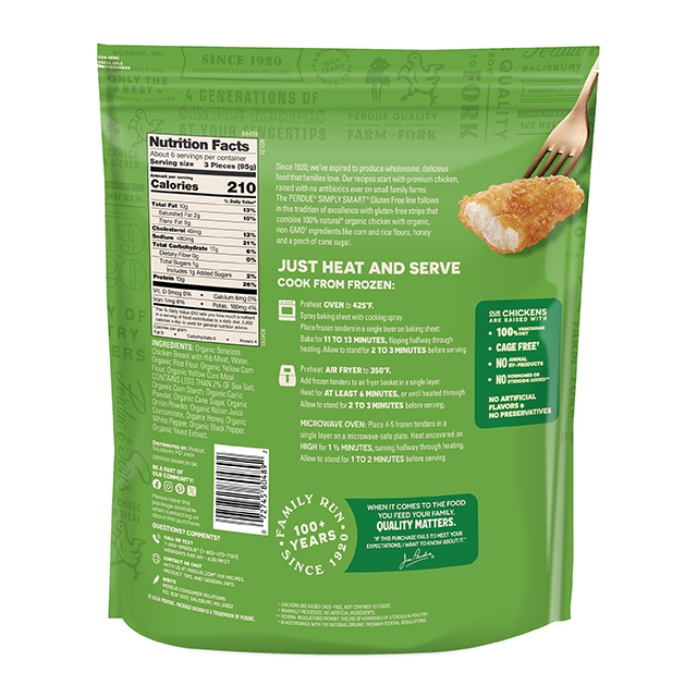 PERDUE® SIMPLY SMART® ORGANICS Breaded Chicken Breast Tenders Gluten Free