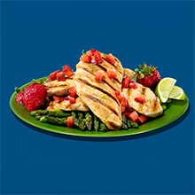 Grilled Chipotle Lime Chicken with Strawberry Salsa