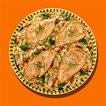 Pasta Primavera and Chicken