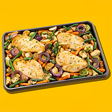 Sheet Pan Roasted Chicken And Vegetables